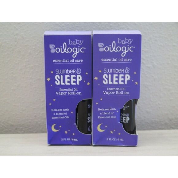 Oilogic Baby Essential Oil Care Slumber Sleep Relaxing Lavender Roll-On Lot of 2 - Picture 1 of 6
